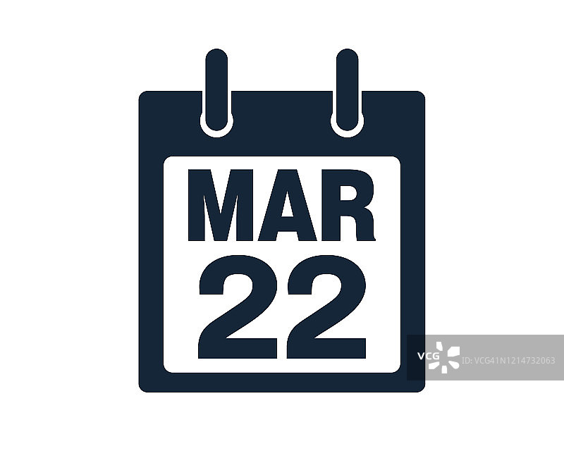 3月22日日历图标矢量素材图片素材
