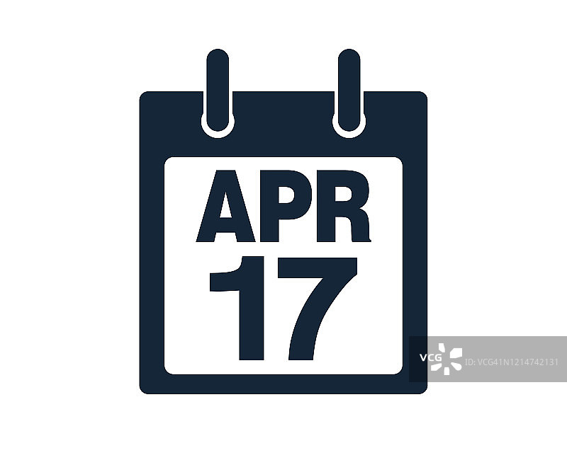 4月17日日历图标矢量素材图片素材