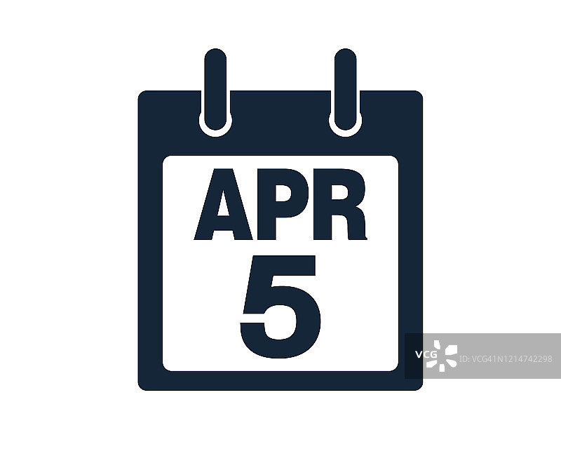 4月5日日历图标矢量素材图片素材