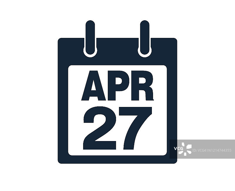 4月27日日历图标矢量素材图片素材