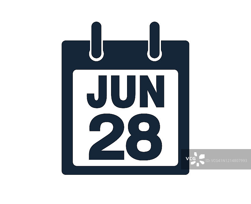 6月28日日历图标矢量素材图片素材