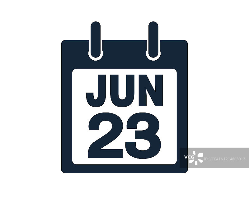 6月23日日历图标矢量素材图片素材