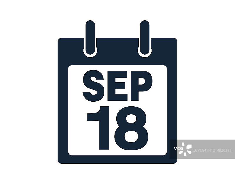 9月18日日历图标矢量素材图片素材