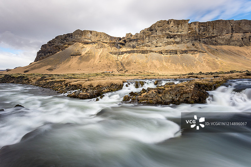 冰岛南部锡杜瀑布图片素材