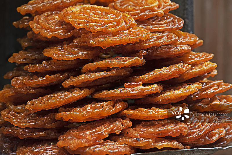 尼泊尔甜点Jalebi，巴克塔普尔图片素材