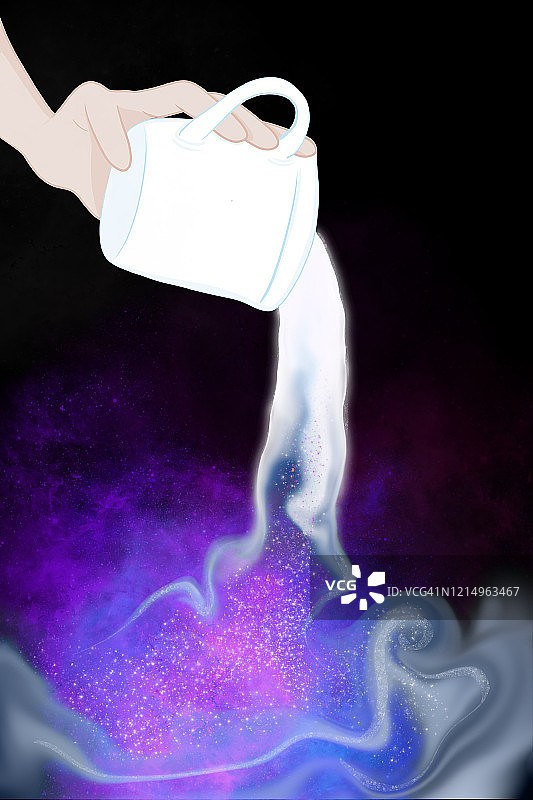 杯中宇宙图片素材