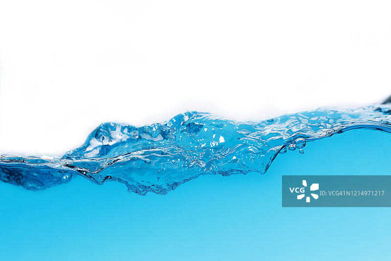 带气泡的蓝色水面图片素材