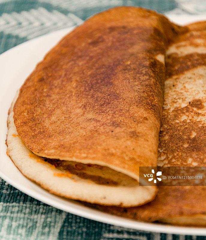 印度薄脆Dosa饼图片素材
