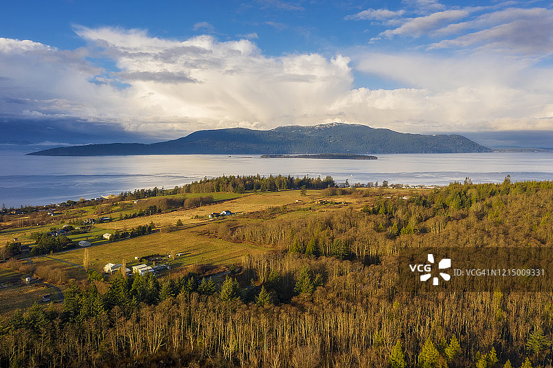 华盛顿州拉米岛的奥卡斯岛风光图片素材