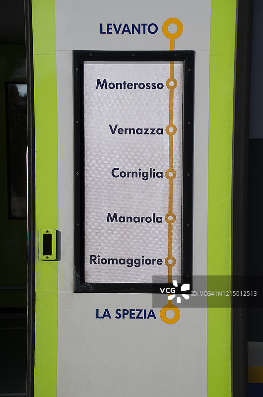 意大利五渔村火车时刻表图片素材