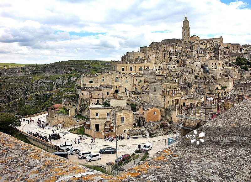 意大利巴西利卡塔马泰拉洞穴城市图片素材