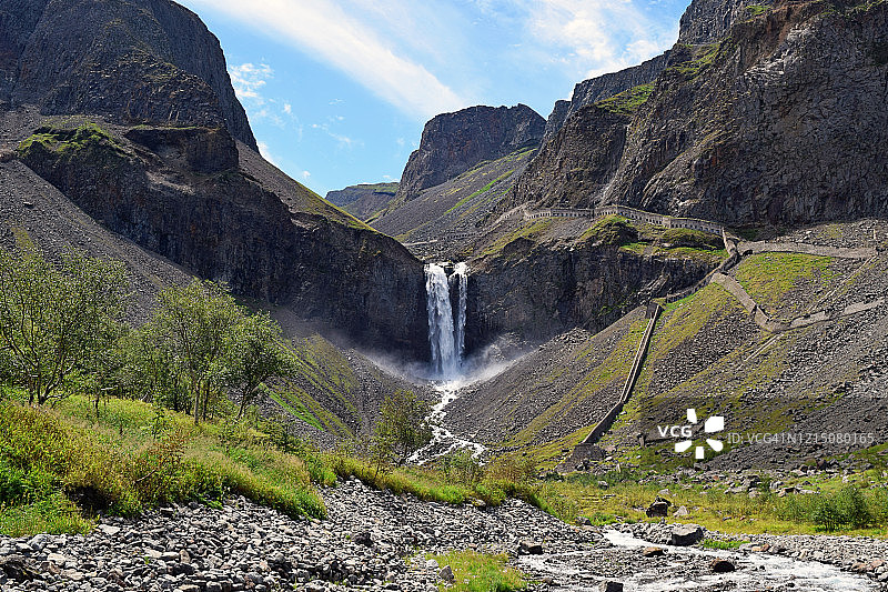 中国长白山长白瀑布风光图片素材
