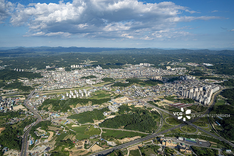 韩国荣州市航拍景观图片素材