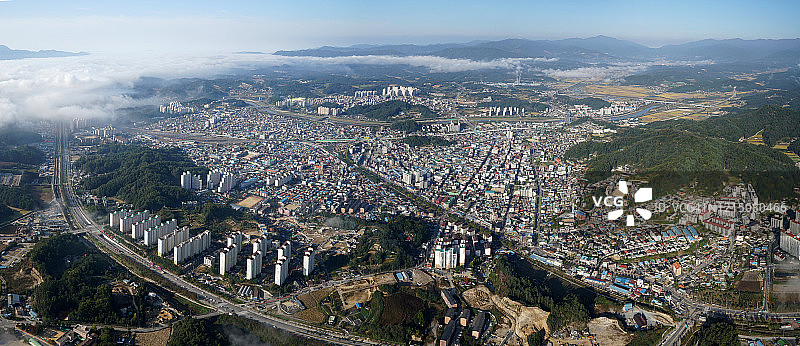 韩国荣州市航拍景观图片素材