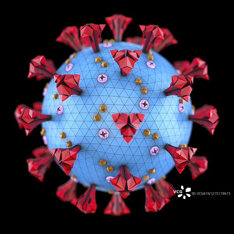 冠状病毒颗粒插图图片素材