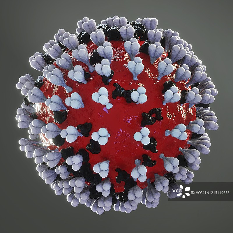 冠状病毒颗粒插图图片素材