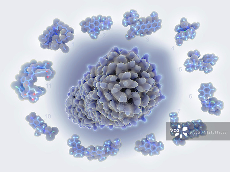 具有抗生素耐药性的细菌概念图图片素材