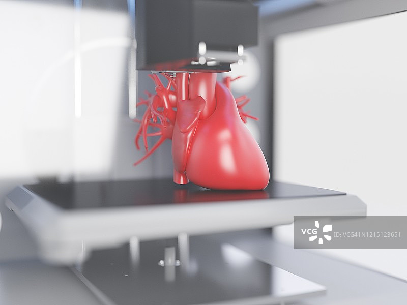 3D打印机打印爱心插画图片素材