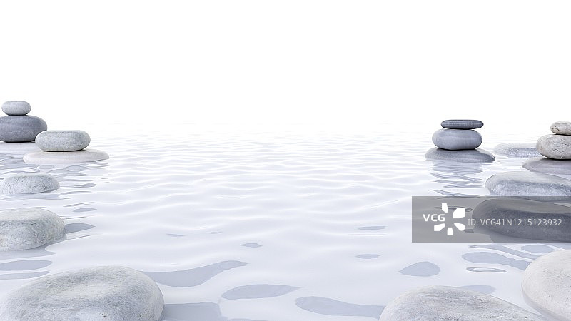 漂浮的石头，插图图片素材