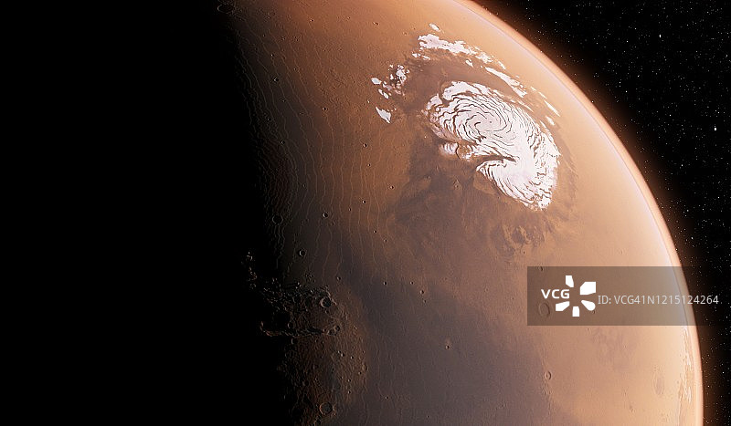 从太空看火星插图图片素材