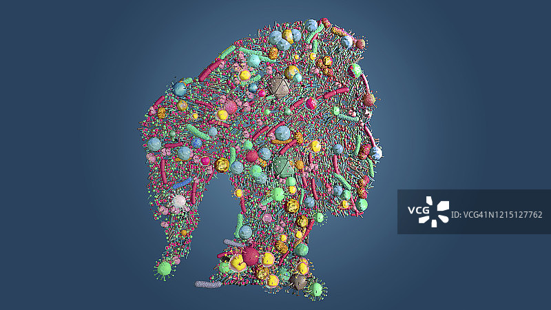 皮肤菌群概念图图片素材