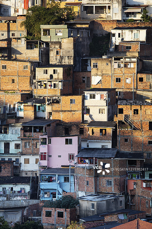 巴西贫民窟的简陋住房图片素材
