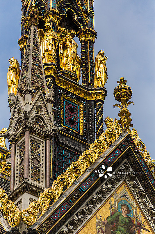 伦敦海德公园艾伯特纪念碑特写图片素材