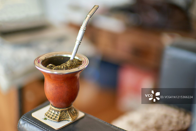 巴拉圭茶特写，更常被称为南美冬青茶图片素材