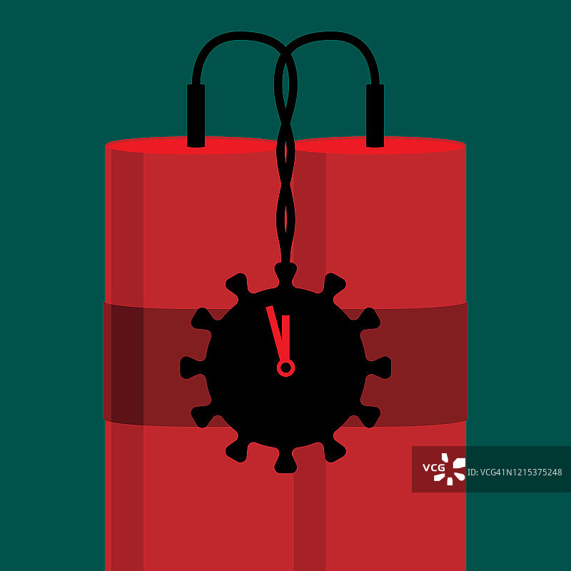 新冠病毒定时炸弹图片素材