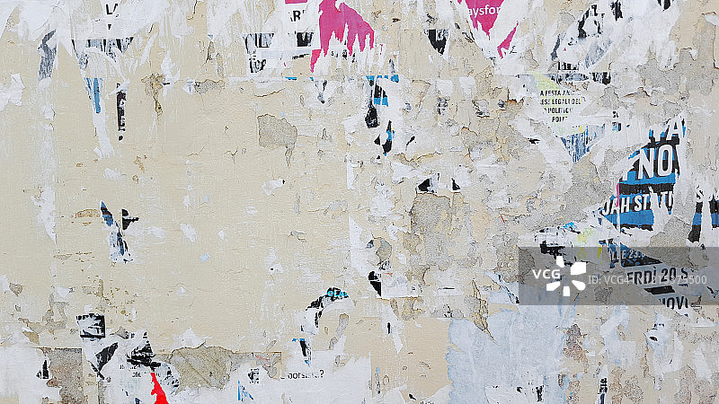 墙上带划痕的海报图片素材