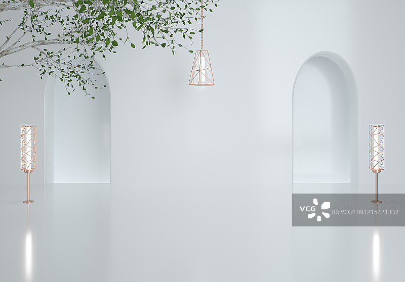 3D渲染展览室图片素材