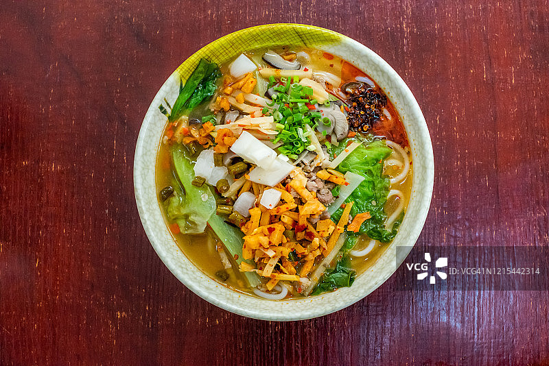 桂林米粉美食俯视图图片素材