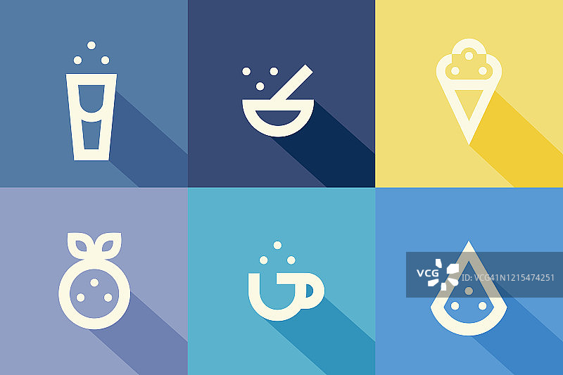 食品和饮料图标集图片素材