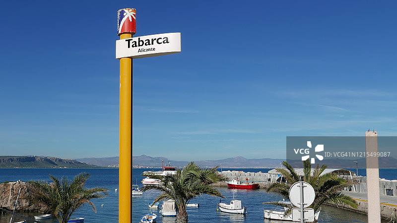 西班牙塔巴卡岛海港景色图片素材