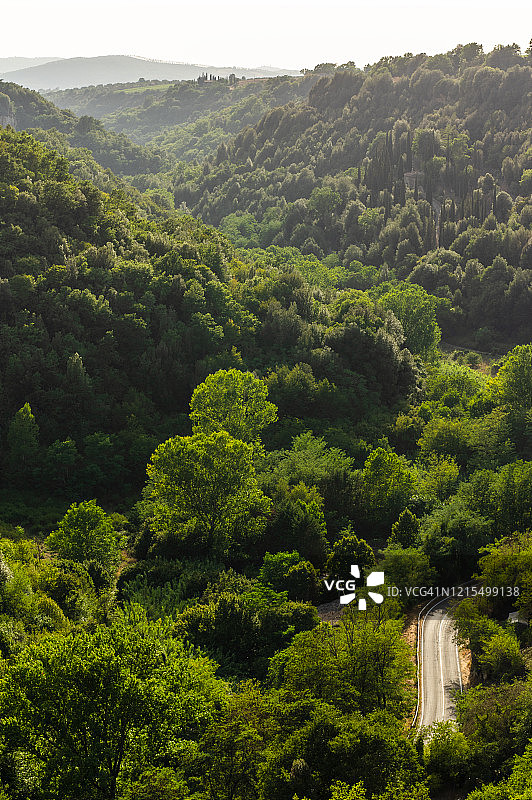 意大利格罗塞托省皮蒂利亚诺的托斯卡纳日落景观图片素材