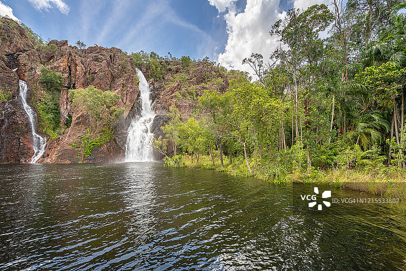 澳大利亚北领地李治菲尔德国家公园的旺吉瀑布图片素材