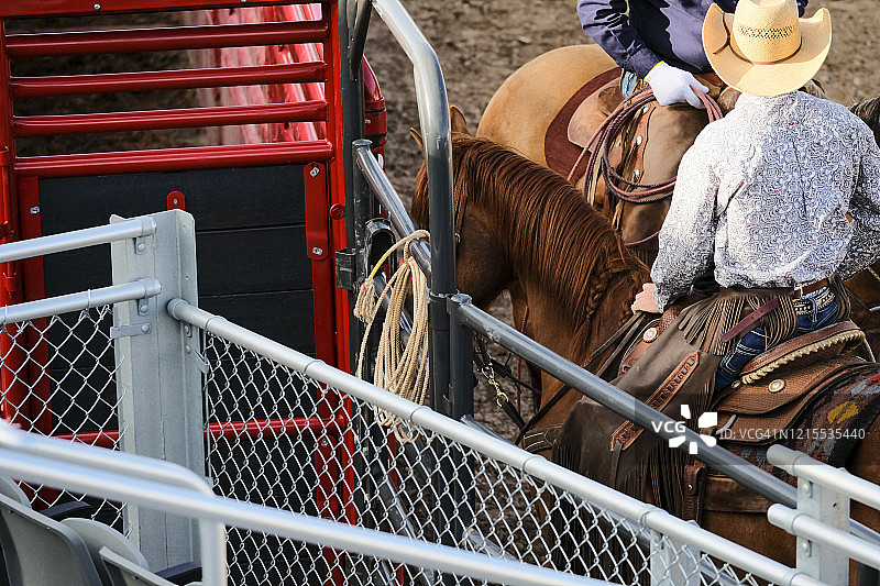 牛仔竞技：套索野马图片素材