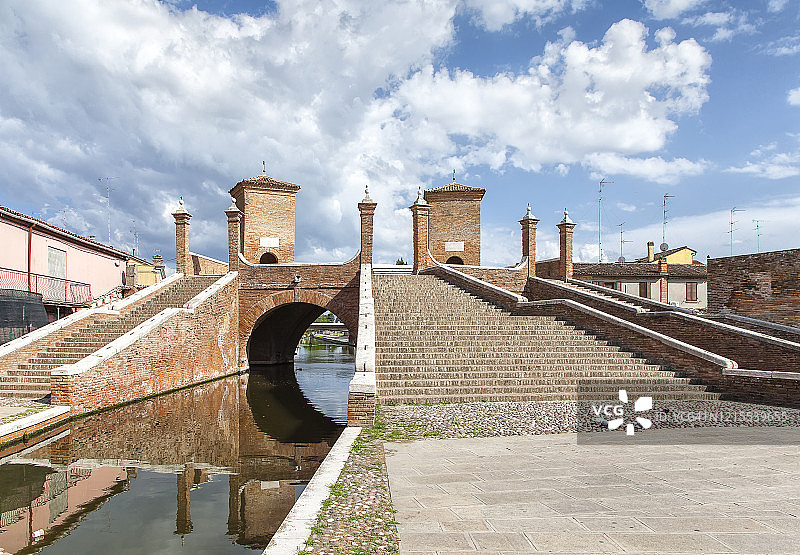 特雷蓬蒂桥，科马基奥，意大利图片素材