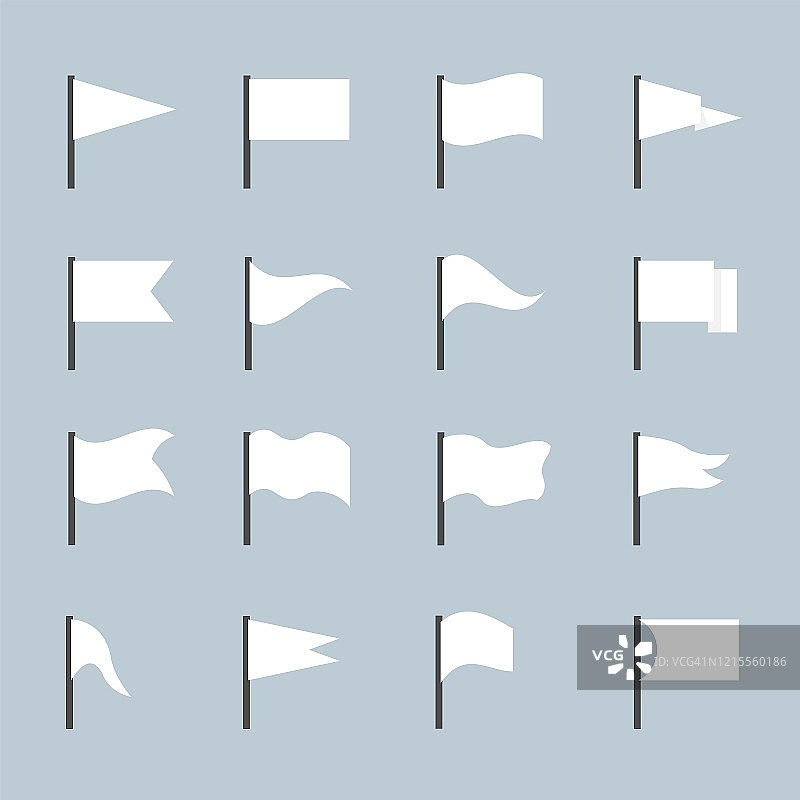 白色旗帜图标图片素材