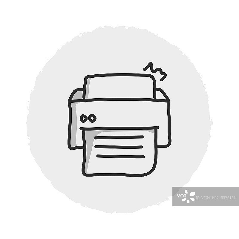 传真机线条图标图片素材