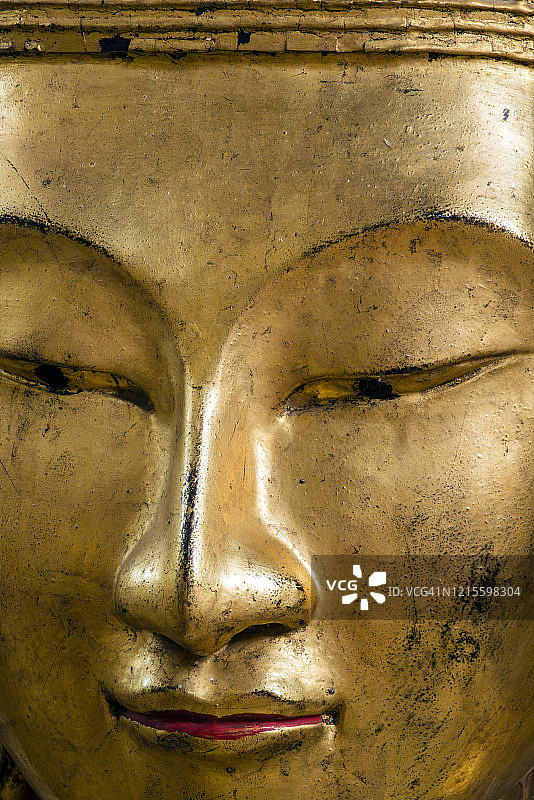 缅甸景栋的佛像面部图片素材