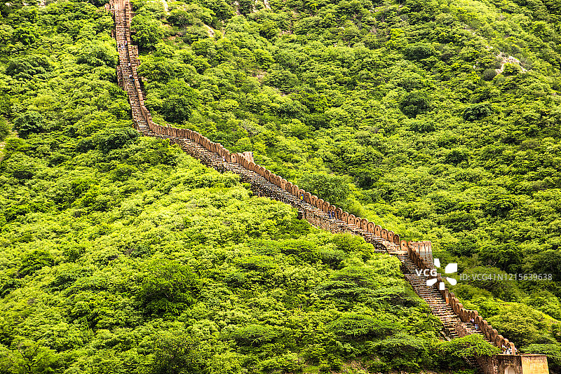 印度斋浦尔琥珀堡长城图片素材