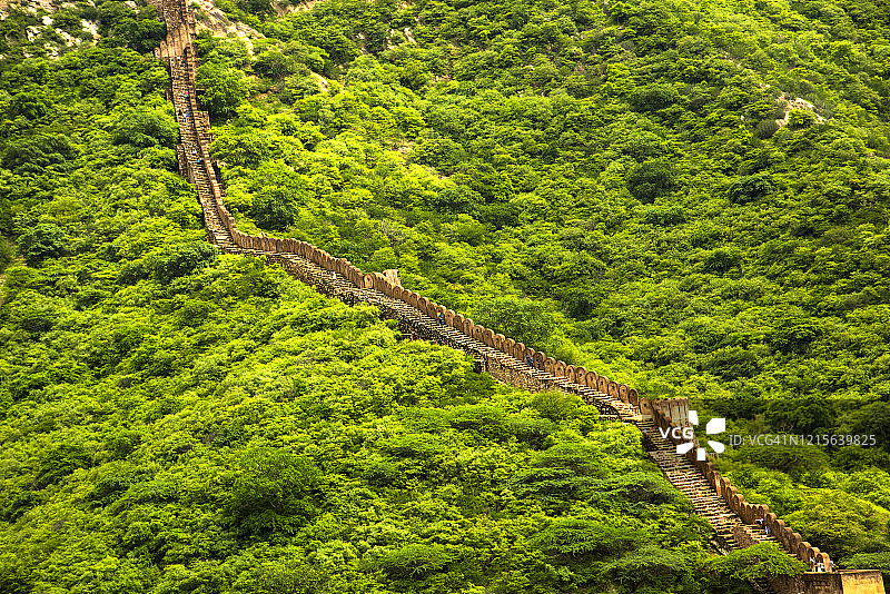 印度斋浦尔琥珀堡长城图片素材