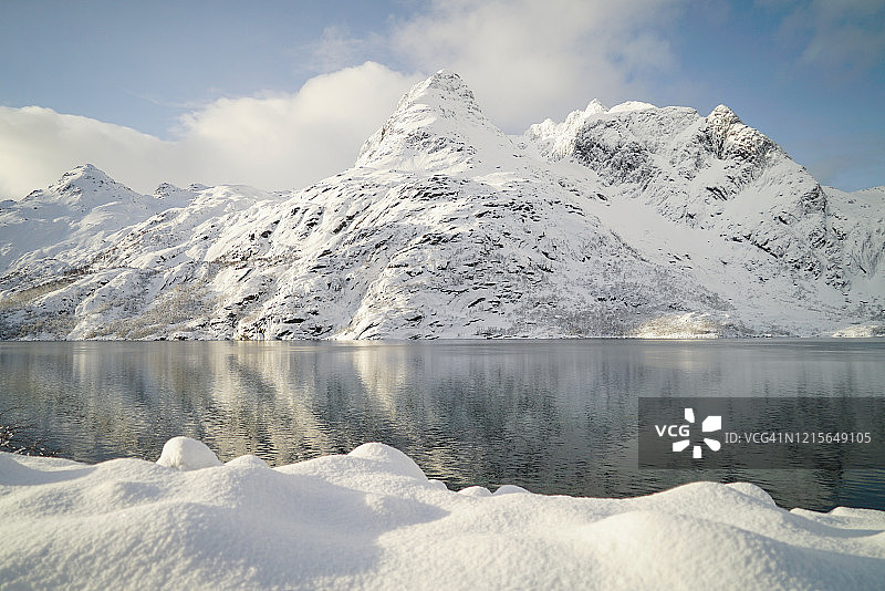 滕格尔峡湾 - 拉夫滕，罗弗敦群岛，挪威图片素材