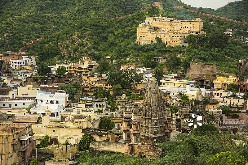 从琥珀堡看到的景色（印度拉贾斯坦邦斋浦尔）图片素材