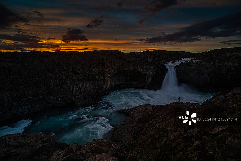 奥尔德亚尔瀑布，冰岛图片素材