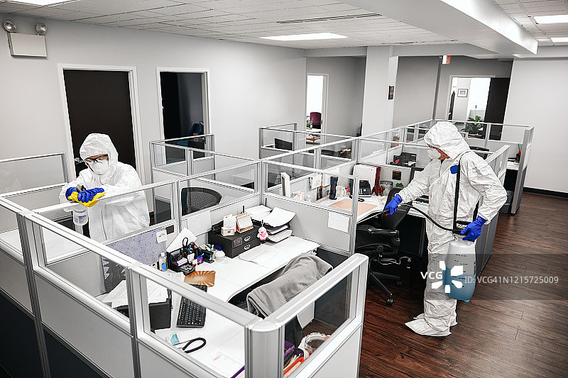 办公室清洁与消毒图片素材