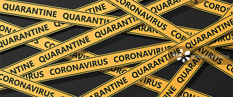 新型冠状病毒隔离警戒线图片素材