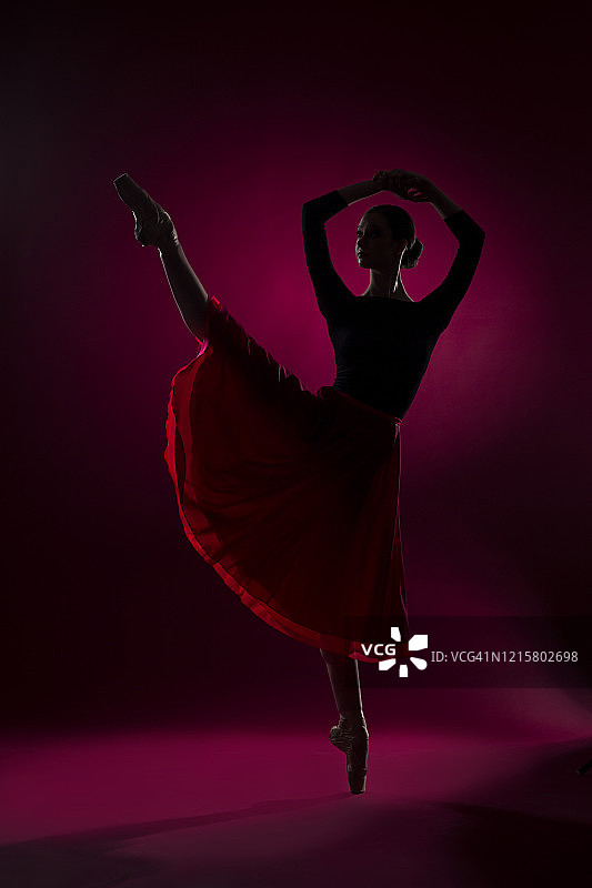 在照相馆里的芭蕾舞演员图片素材