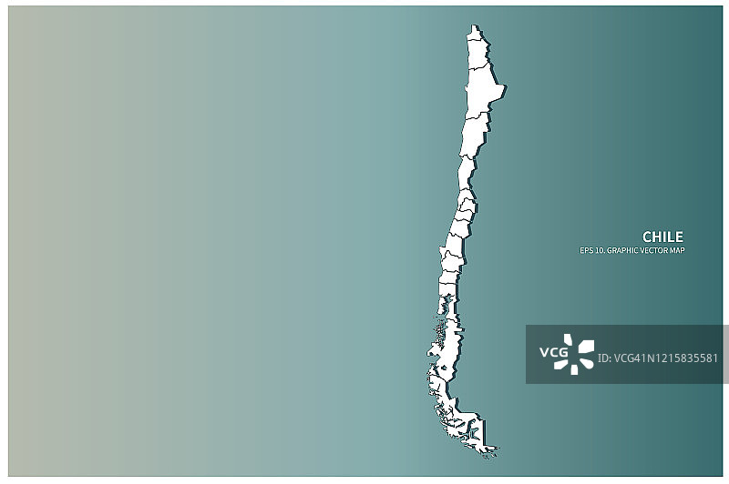 智利地图：南美洲国家圣地亚哥图片素材